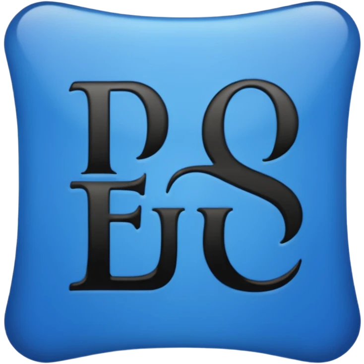 14 color blue old English writing  emoji