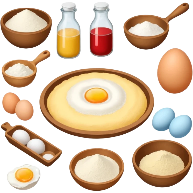 baking ingredients before preparation emoji