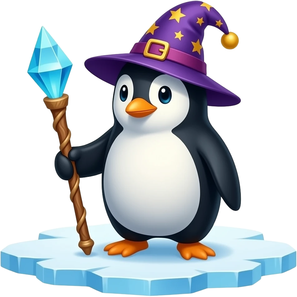 Penguin Wizard emoji