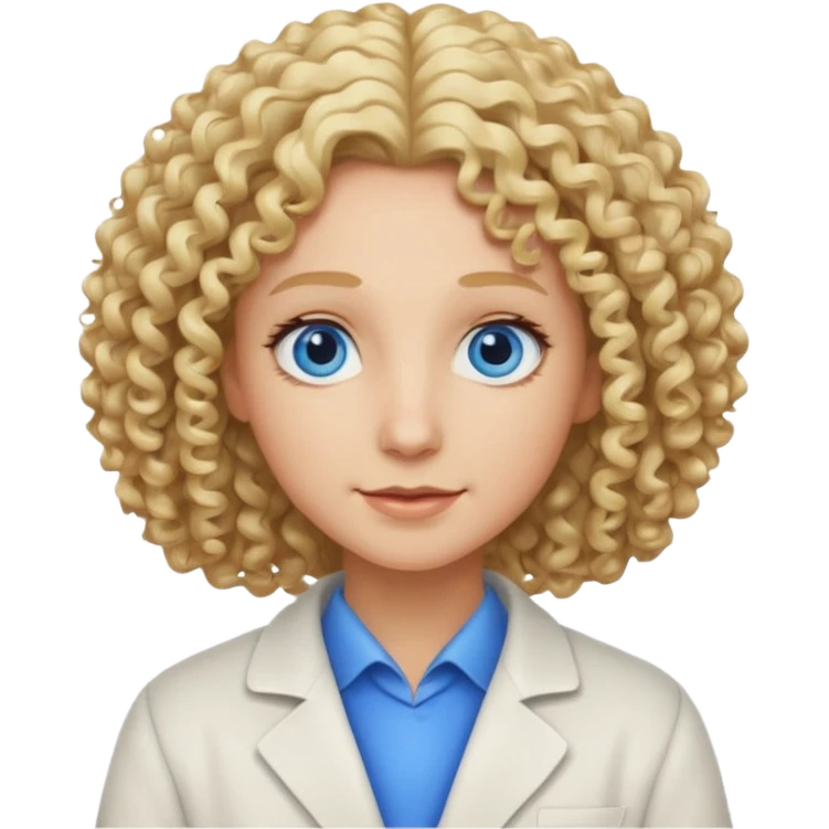 PROFESORA RUBIA, RIZOSA CON OJOS AZULES emoji