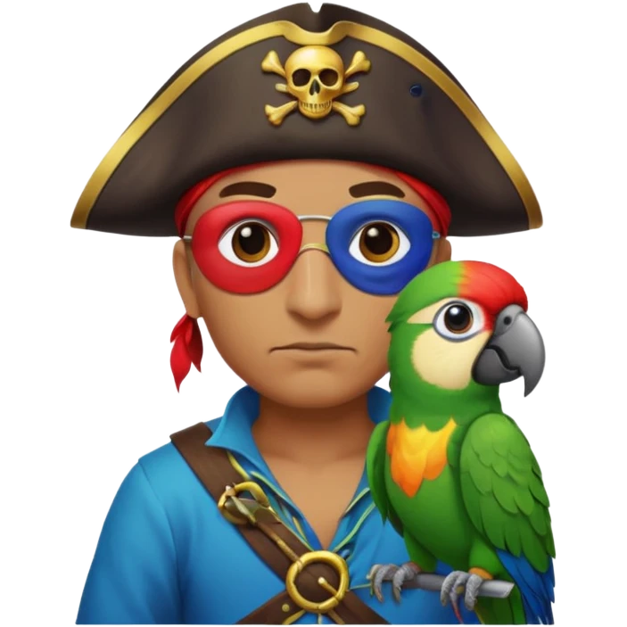 pirate and parrot emoji
