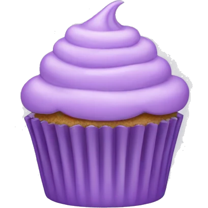 light purple cupcake emoji