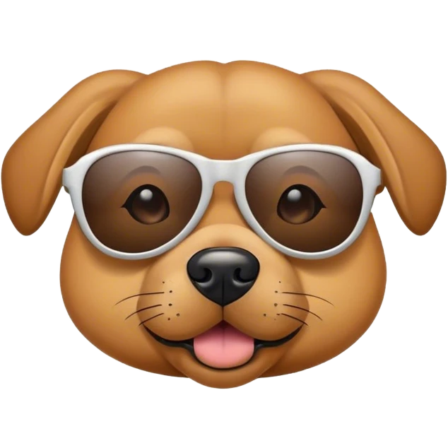 cane con occhiali da sole  emoji