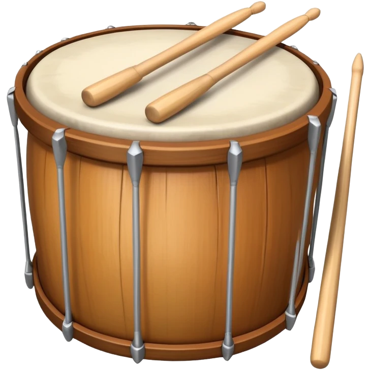 A traditional drum with drumsticks used to wake people for sahur during Ramadan emoji
