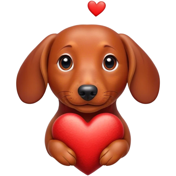 Dachshund heart emoji