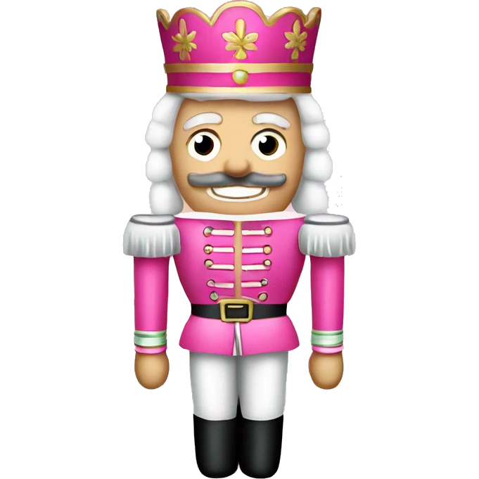 Pink Christmas nutcracker  emoji