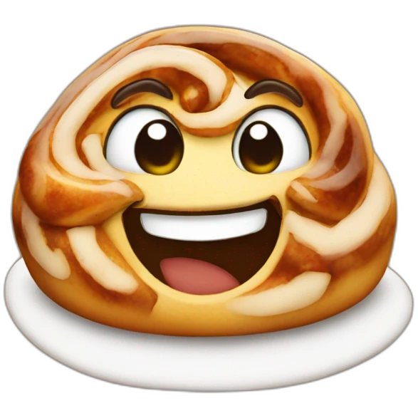 cinnamon bun smile emoji