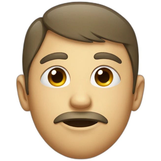 Flat eyes and mouth emoji