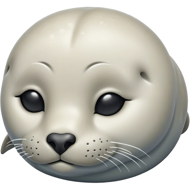 Meme-Worthy Cute Sleeping harbour seal Portrait Emoji, Head resting peacefully with a contented smile, showcasing a smooth, streamlined body and eyes gently closed in serene slumber, Simplified yet adorably endearing features, highly detailed, glowing with a soft, drowsy ocean light, high shine, relaxed and utterly lovable, stylized with an air of playful laziness, soft glowing outline, capturing the essence of a sleeping seal that feels destined to become the next viral icon of adorable rest! emoji