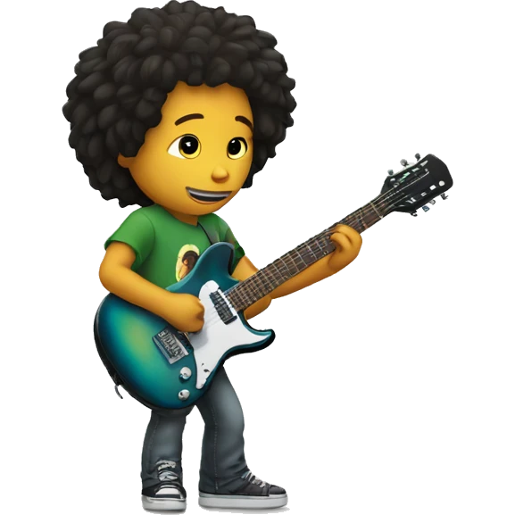body Bob marley kid with guitar emoji