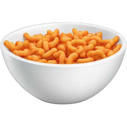 White bowl of Cheetos  emoji