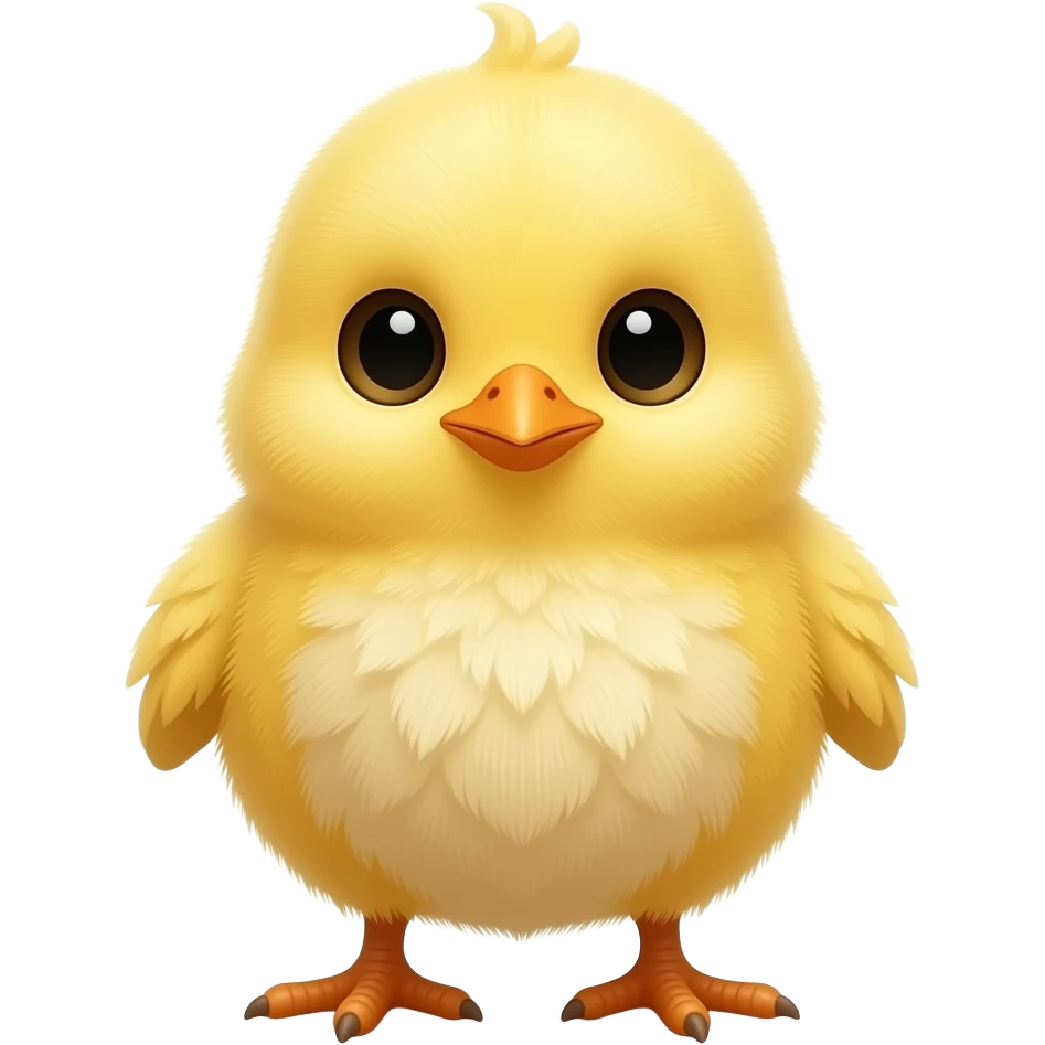 Эмодзи жёлтый пушистый маленький цыплёночек emoji