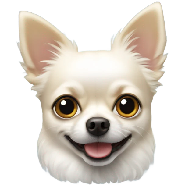 White chihuahua Pomeranian dog emoji