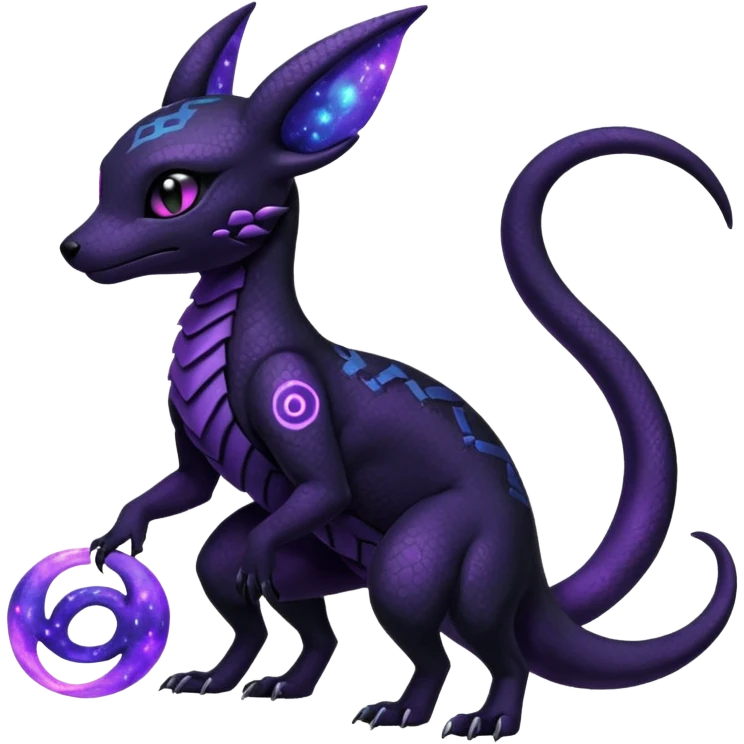 Gothic Nebulae Salandit-Umbreon-Fakémon-hybrid-creature (full body)  emoji