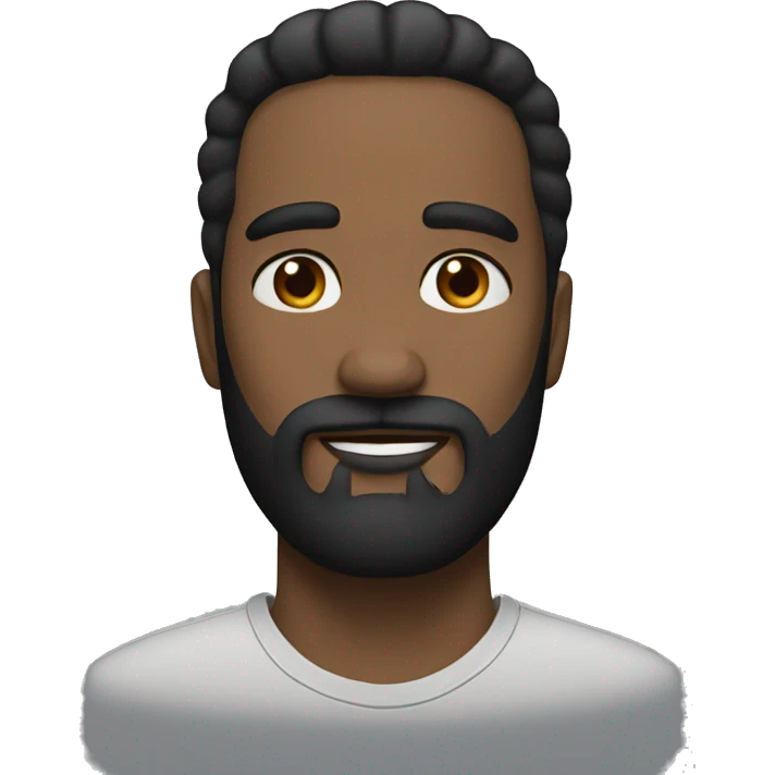 long face man beard black hair emoji