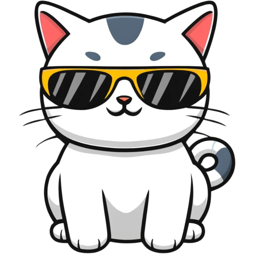 Cat with sunglasses emoji