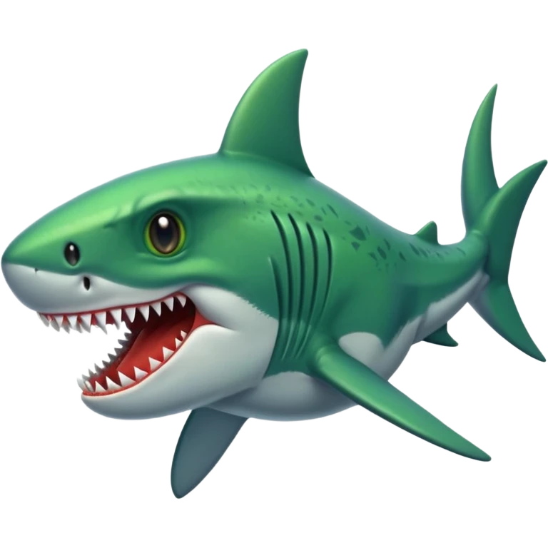 Dinosuar combined with a shark emoji