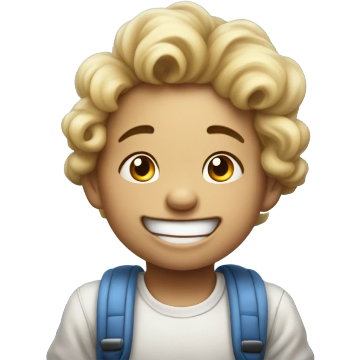 Little kid farting with gas in the air from their fart emoji