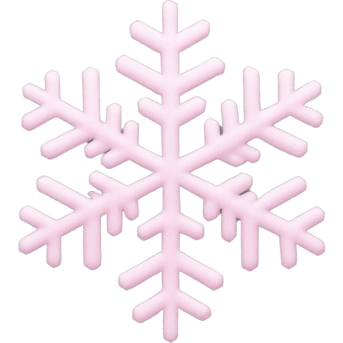 pastel pink snowflake  emoji