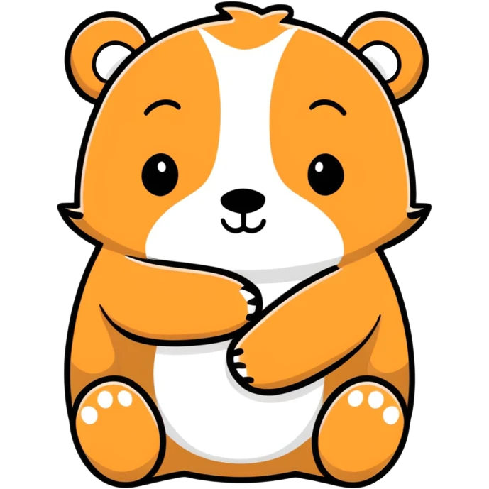 brown and white bear hugging emoji