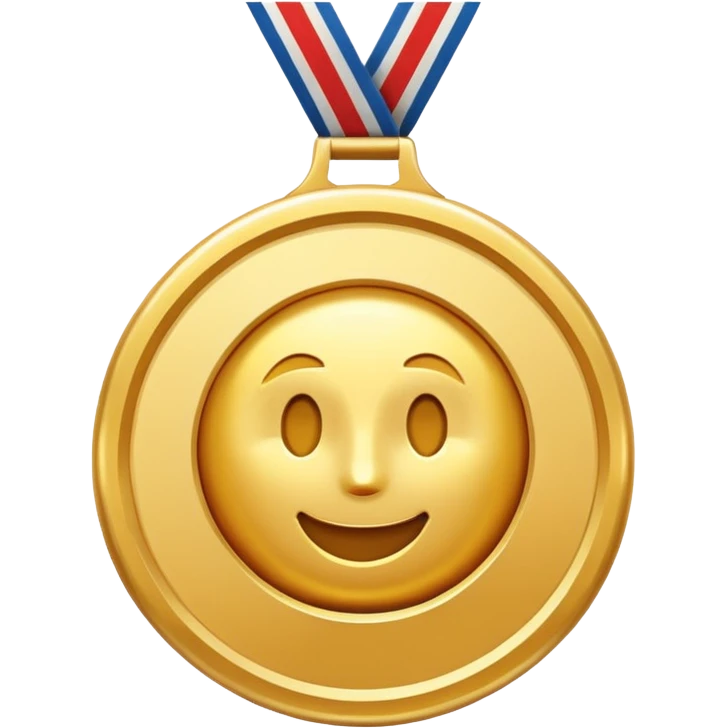 gold medal no face emoji