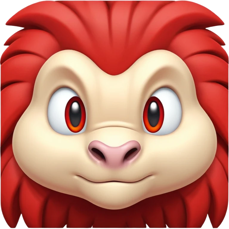 Knuckles the Echidna face from Sonic the Hedgehog emoji