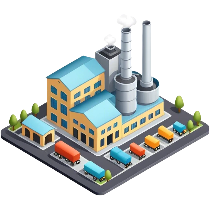Isometric furniture factory emoji