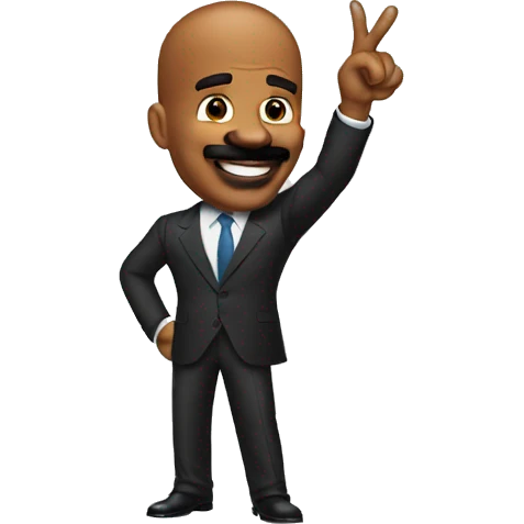 Steve Harvey pointing at the screen  emoji