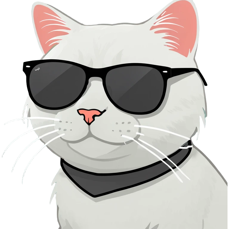 Cat with sunglasses emoji