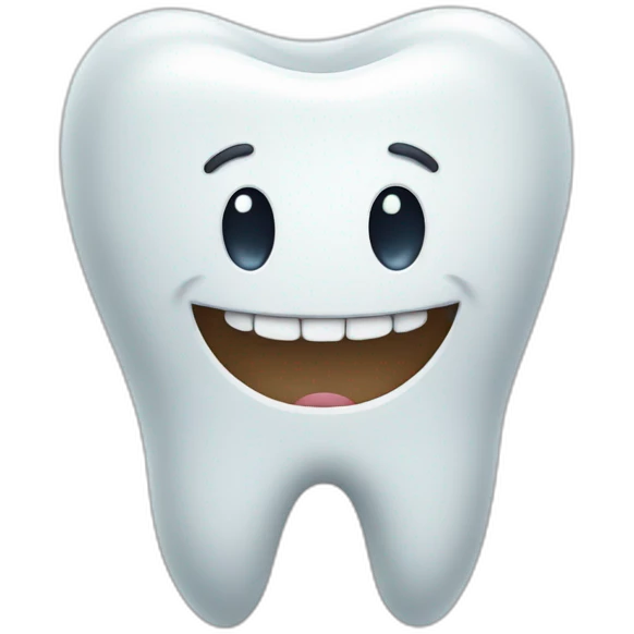 Tooth smiling emoji