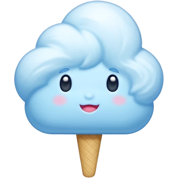 Blue Cloud Cotton Candy – light white puff, oversized and airy. emoji