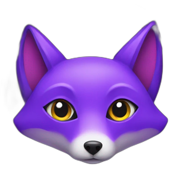 a purple fox in a spaceship emoji