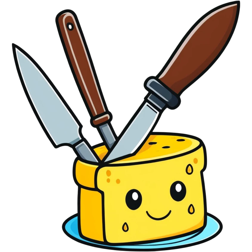 Sponge holding knife  emoji