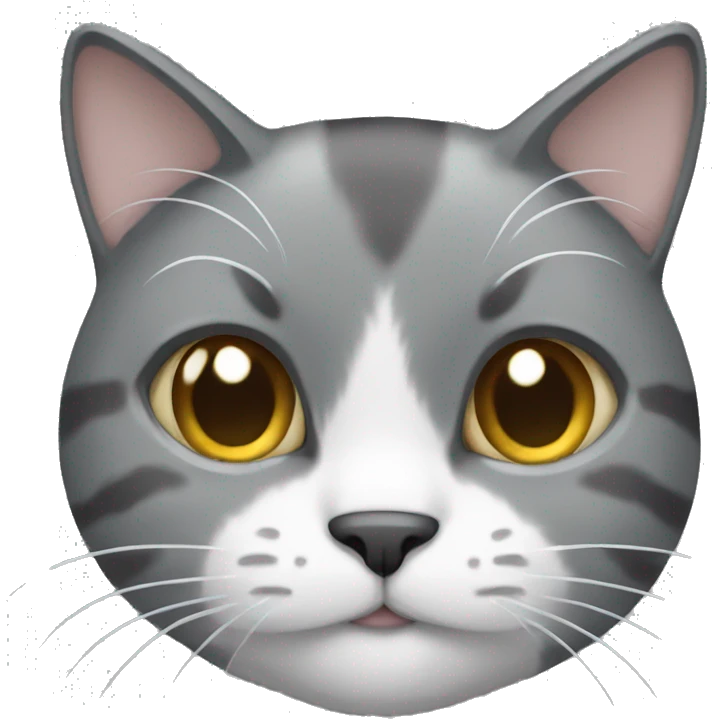 cat with grey and white fur emoji