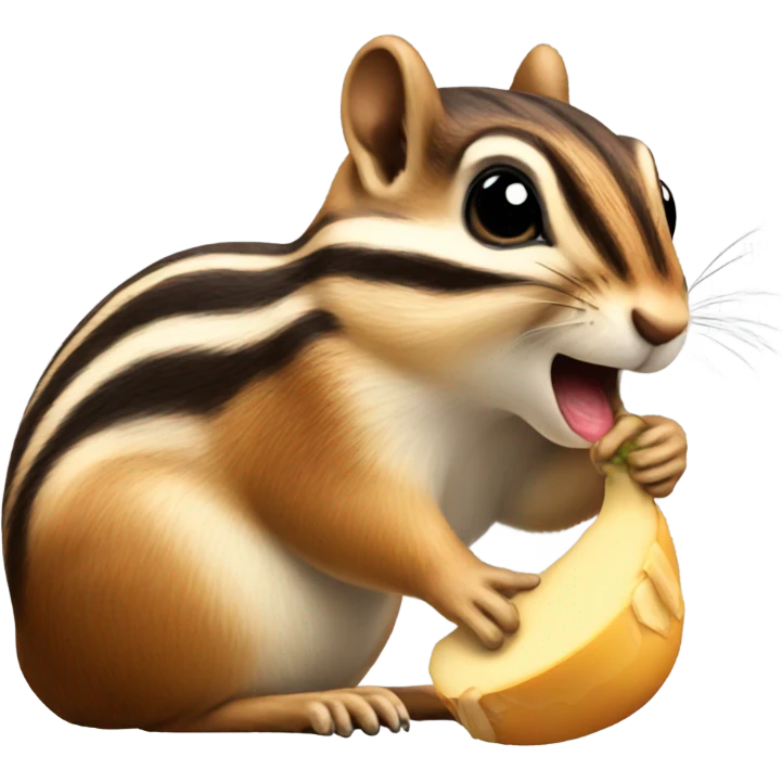 Chipmunk eating emoji