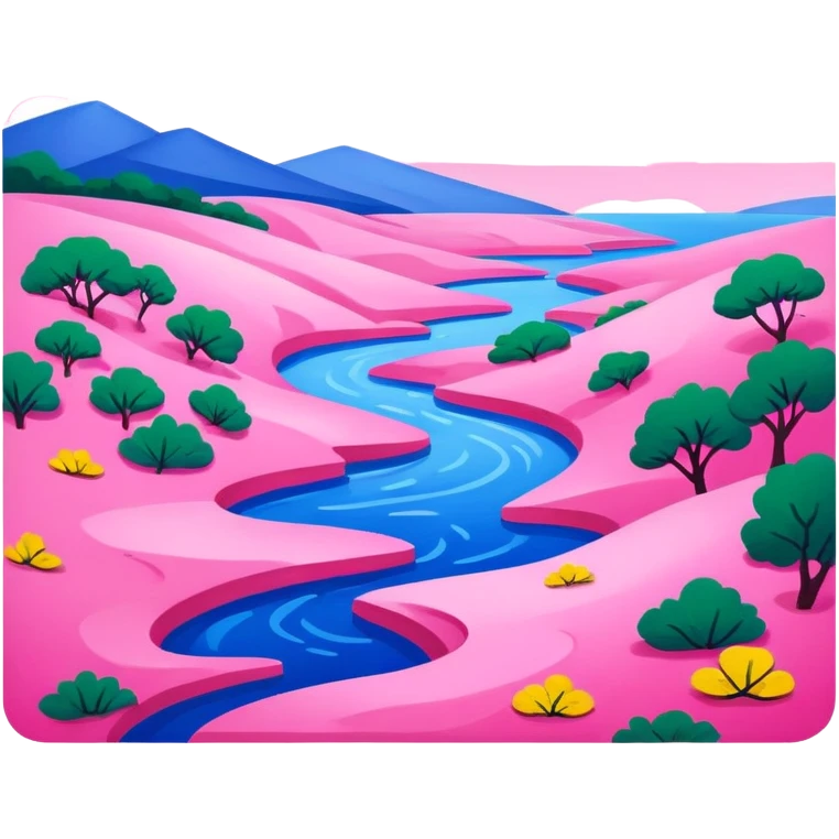Matisse slop style pink SPAM art landscape emoji