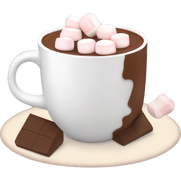 Hot chocolate with marshmallows  emoji