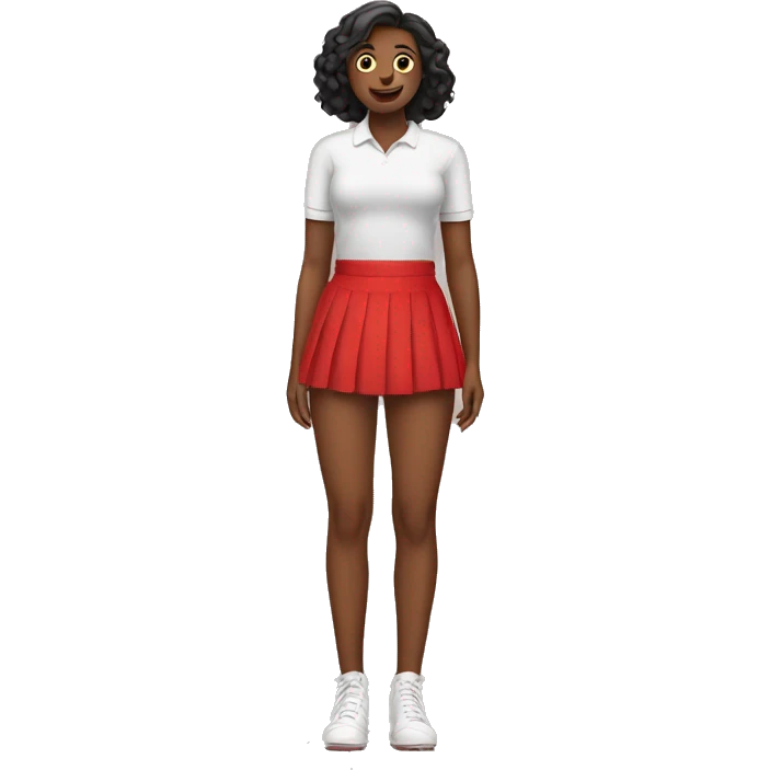 women thighs in red skirt emoji