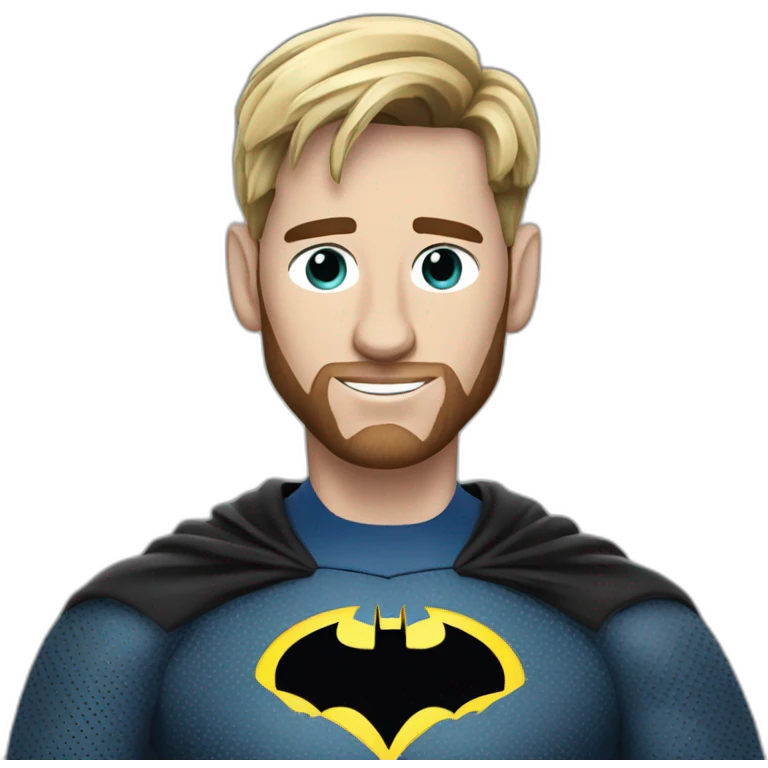 messi con traje de batman emoji