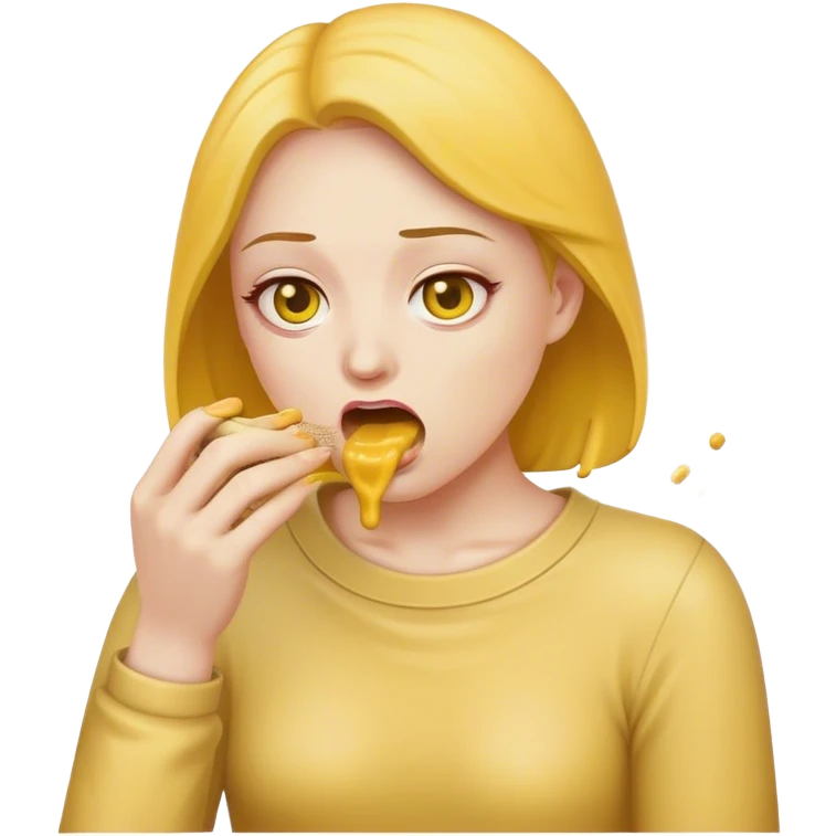 throwing up mustard emoji