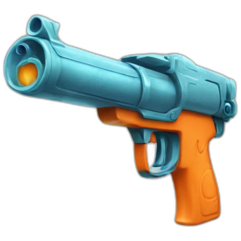 Water orange gun emoji