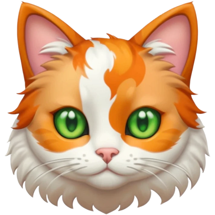 cartoony calico cat, cute, discord emoji vibe emoji
