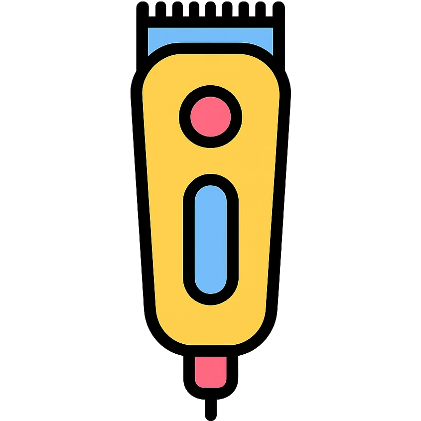 colored barber trimmer icon emoji
