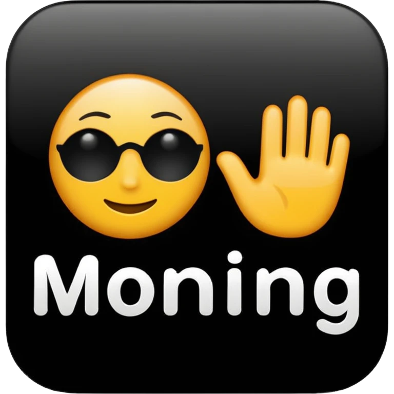 inscription "good morning" emoji