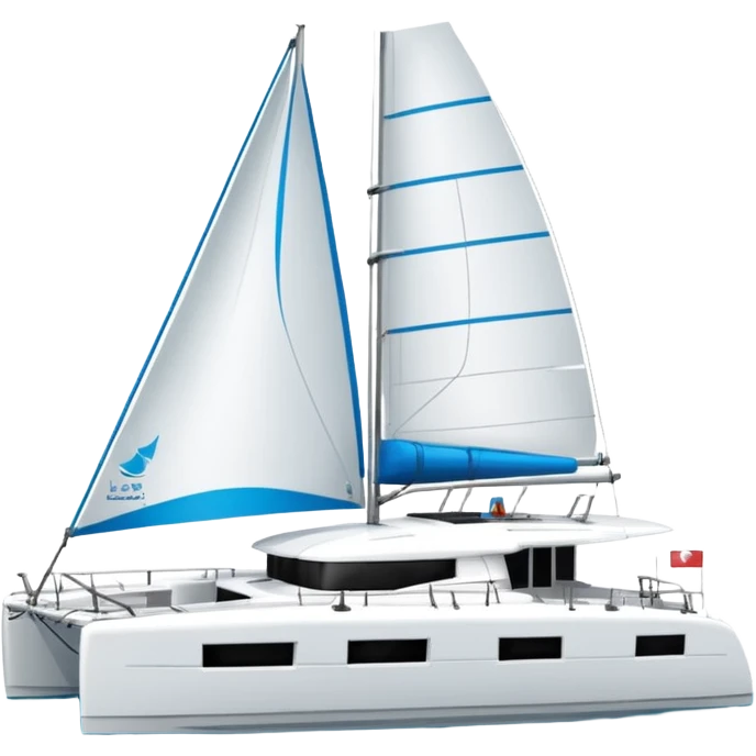 lagoon 43 catamaran facing to the right on white background emoji