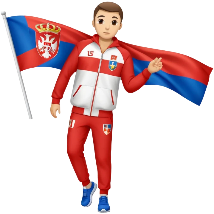 serbian flag wearing tracksuit emoji