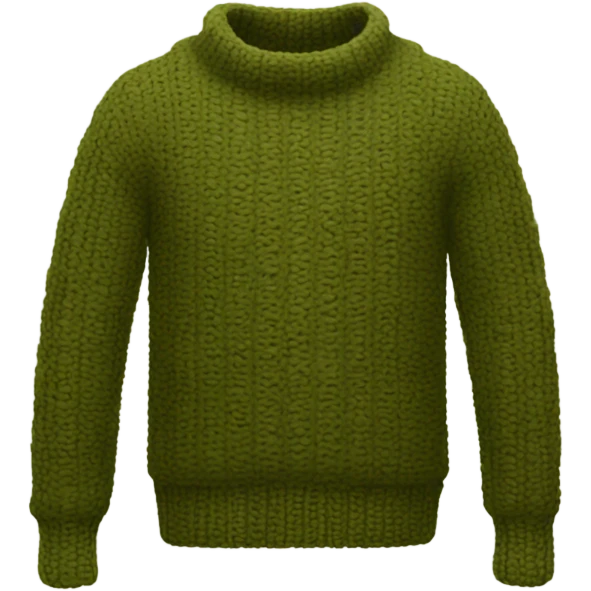 Cozy sweater olive green emoji