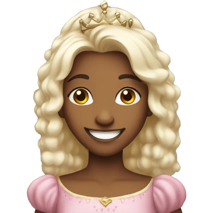 Smiling blushing princess emoji