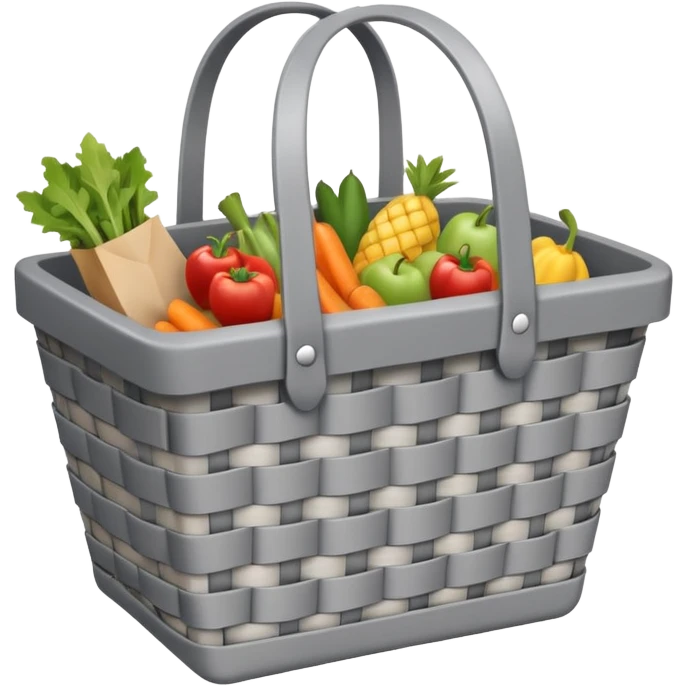 a modern shopping basket in a hardware store that looks like a bag emoji