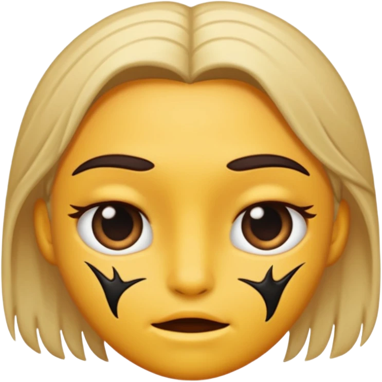 🙂 with a scar or lash in its face emoji